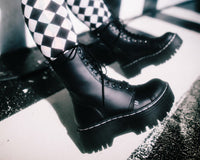 Black TUKskin™ 10-Eye Double Decker Boot