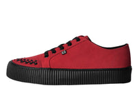 Red Suede Lace-Up Creeper Sneaker