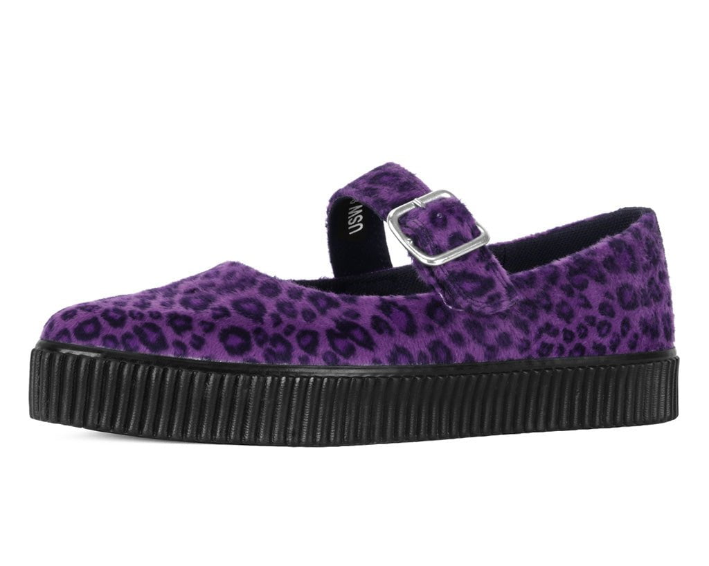 Purple Leopard Pointed EZC Mary Jane