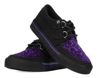 Black & Purple Leopard D-Ring Sneaker