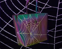 Midnight Chameleon Web Tote Bag