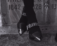 Black TUKskin Cuban Heel Mary Jane