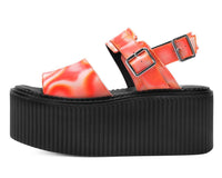 Orange Wavy Strato Sandal