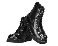 Black Leather Kitty Boot