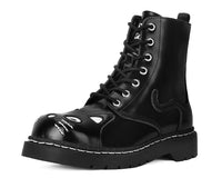 Black Leather Kitty Boot