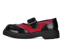 Black & Red Brogue Mary Jane