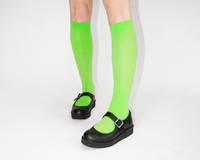 Green Knee-High Nylon Mesh Sock