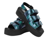 Emerald Metallic 3-Buckle Mondo Sandal