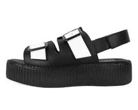 Black & White TUKskin™ 2-Buckle Viva Mondo Sandal