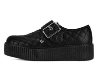 Black TUKskin Quilted Buckle Viva Mondo Creeper