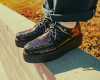 Burgundy Crinkle Patent Viva Mondo Creeper