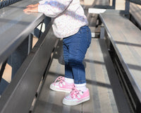 Pink & White TUKskin™ Pirate Creeper Toddler Sneaker