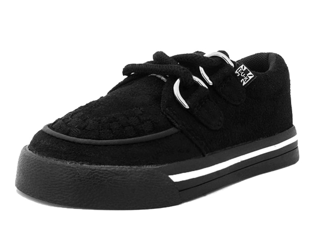 Black 2-Ring Creeper Toddler Sneaker