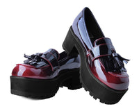 Burgundy Gradient Loafer Platform