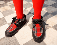 Black TUKskin™ & Red Tartan VLK Sneaker