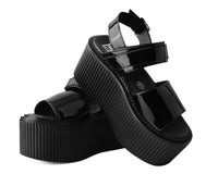 Black Patent Strato Sandal