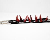 Spiked Red Bondage Shoe Straps