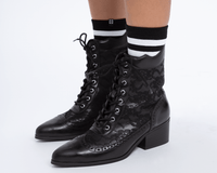 Black Victorian Anarchic Pointed Boot