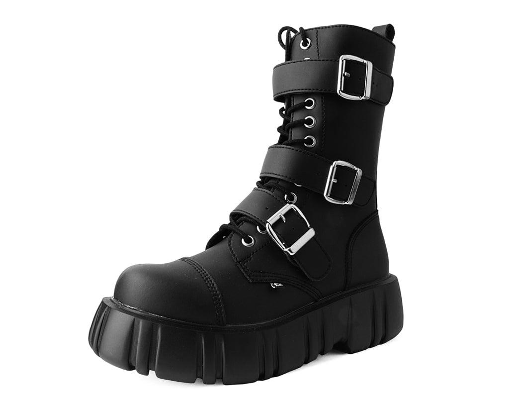 Black TUKskin™ 3-Buckle Anarchic Airship Boot