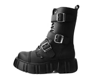 Black TUKskin™ 3-Buckle Anarchic Airship Boot