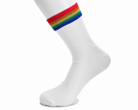 White Sheer Rainbow Sock