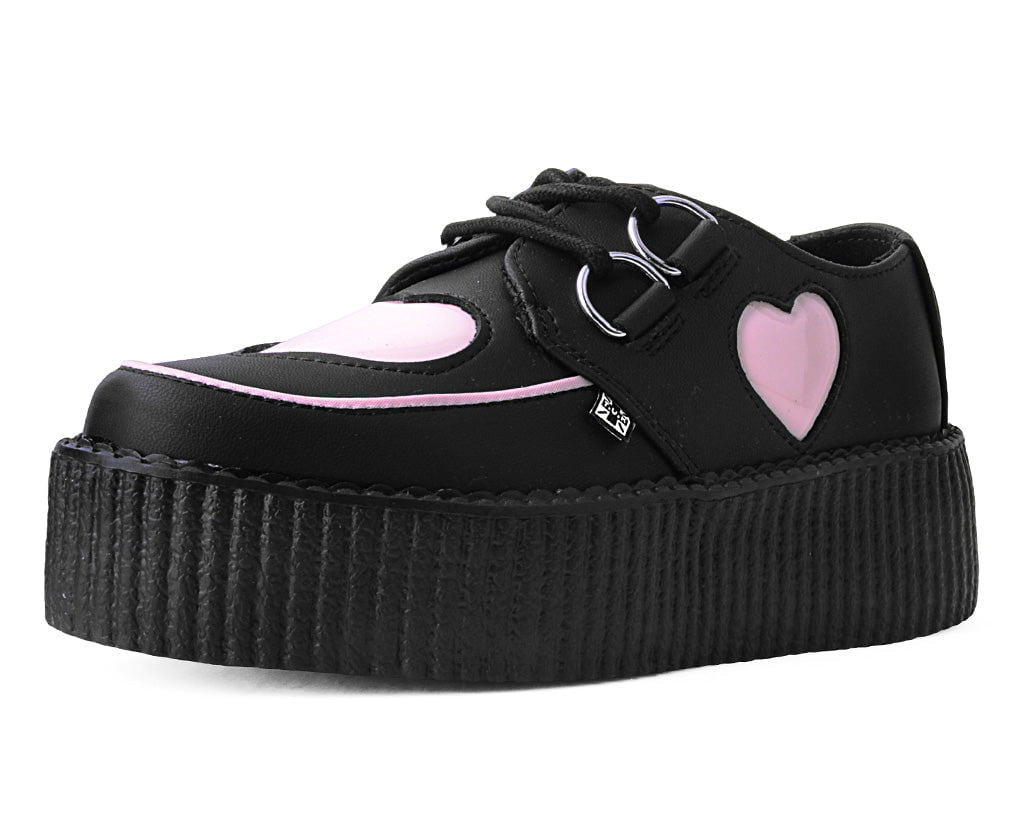 Black TUKskin™ & Pink Heart Mondo Creeper