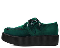 Emerald Green Velvet Round Toe Viva Mondo Creeper