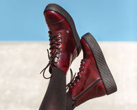 Burgundy Rub Off TUKskin™ 7-Eye Boot